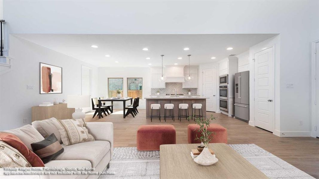 Furnished interior view inside a new home in The Parks At Wilson Creek 40', Celina (Image 5). Furnished interior view inside a new home in The Parks At Wilson Creek 40', Celina (Image 5).