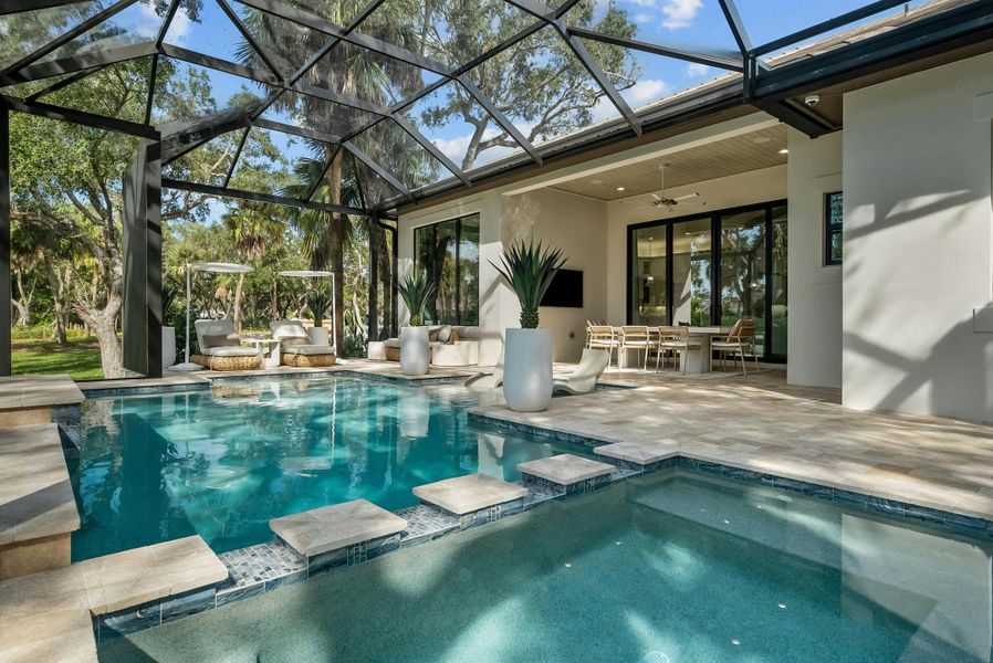 2D floor plan layout for the Indigo by GHO Homes in Seaglass, Vero Beach, FL (Image 108).