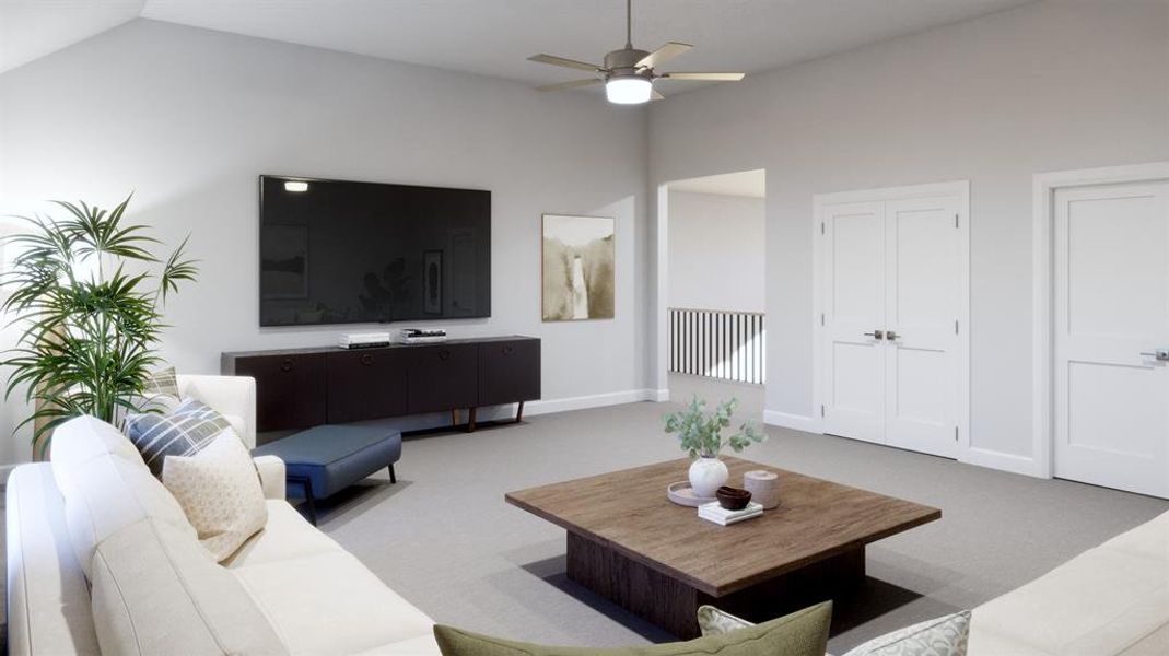 Furnished interior view inside a new home in Chatham Reserve, Providence Village (Image 4).