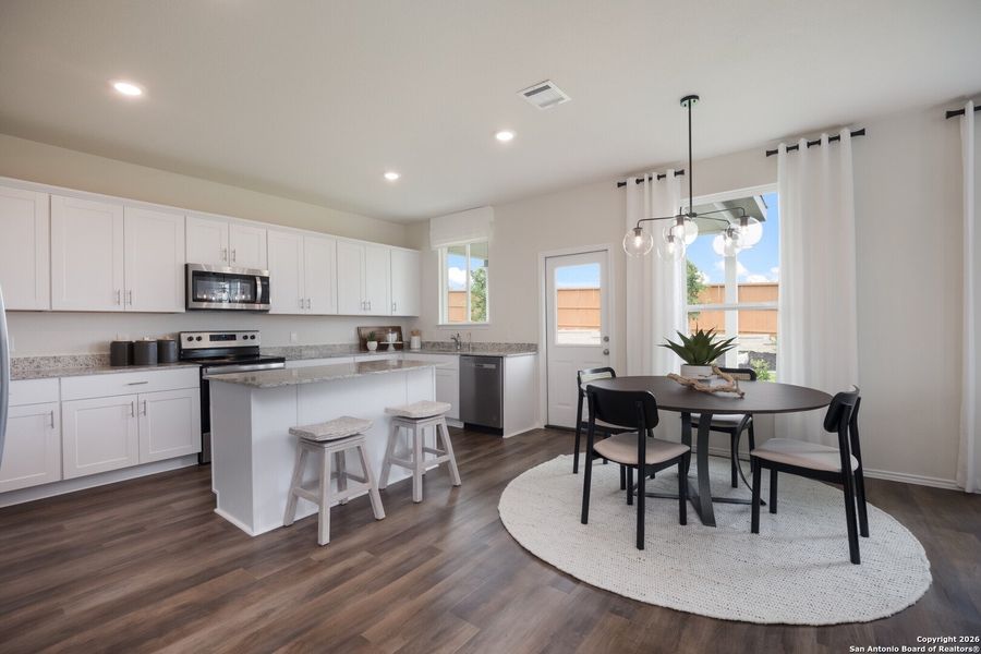 Furnished interior view inside a new home in Meadows at Clear Springs, New Braunfels (Image 28).
