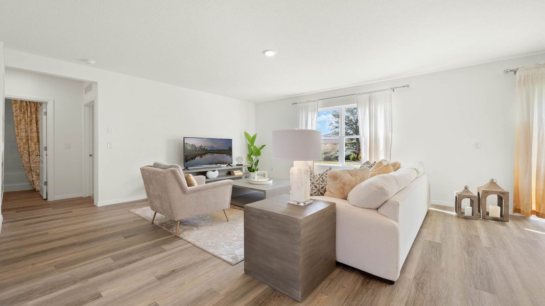 Furnished interior view inside a new home in Magnolia at the Bluffs Phase 3, Freeport (Image 10).