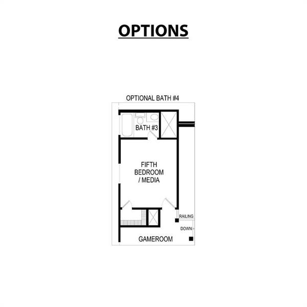 2D floor plan layout of this home in The Villages at Charleston, Glenn Heights, TX (Image 4).