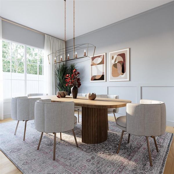 Furnished interior view inside a new home in , Dallas (Image 10).