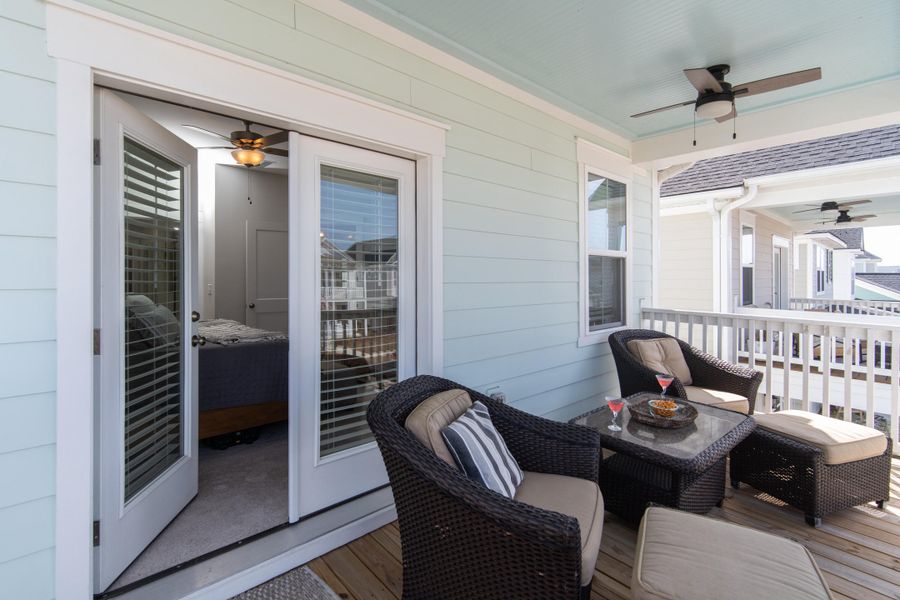 Exterior details and patio area of a home in Nexton - Midtown - The Park Collection, Summerville (Image 26).