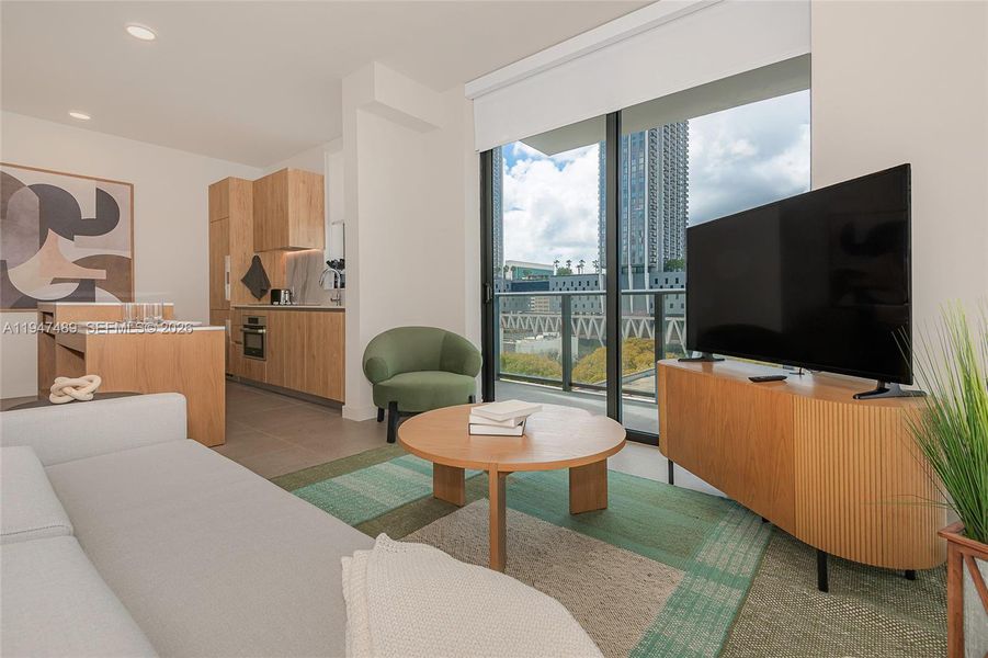 Furnished interior view inside a new home in , Miami (Image 28).