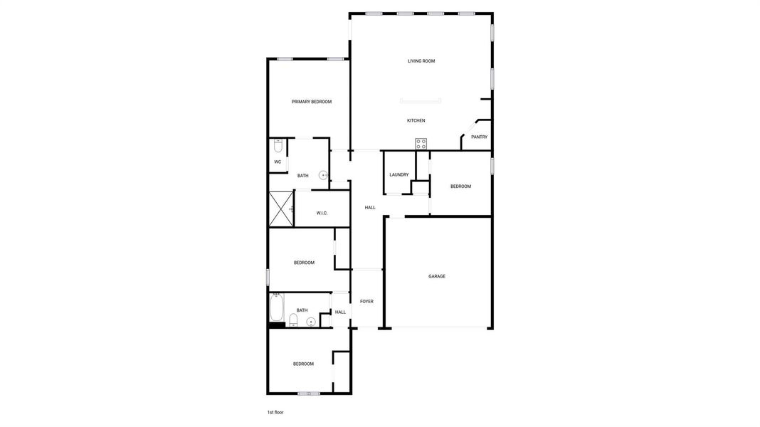 2D floor plan layout of this home in Sunterra, Katy, TX (Image 4).