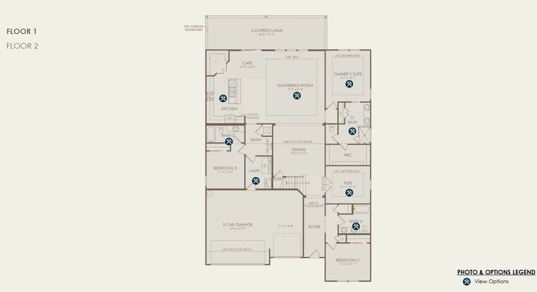2D floor plan layout for the Merlot Grand by Pulte Homes in Terrapin Creek, Jacksonville, FL (Image 5).