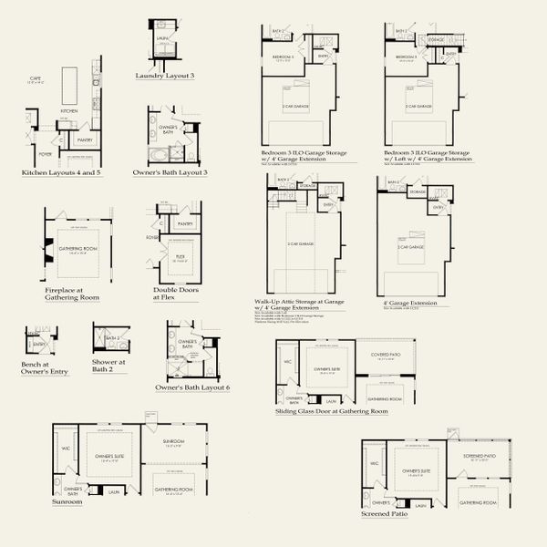 2D floor plan layout for the Mainstay by Pulte Homes in Forest Creek, Waxhaw, NC (Image 5).