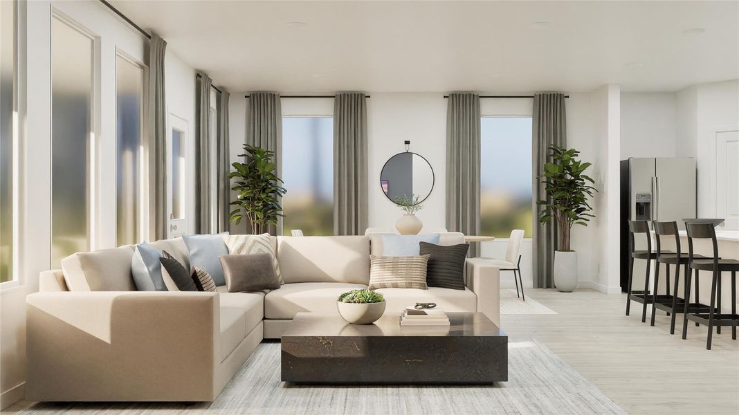 Furnished interior view inside a new home in Thunder Rock, Marble Falls (Image 24).