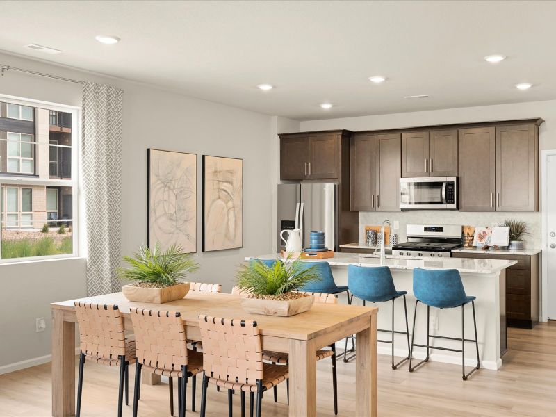 Furnished interior view inside a new home in Skyview at High Point, Aurora (Image 6).