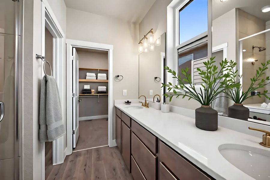 Furnished interior view inside a new home in Trails at Aspen Ridge-3, Colorado Springs (Image 12).