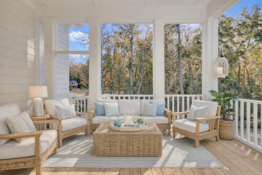 Exterior details and patio area of a home in , Johns Island (Image 4).