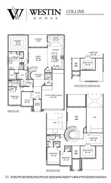 2D floor plan layout of this home in COLTON®, Montgomery, TX (Image 3).