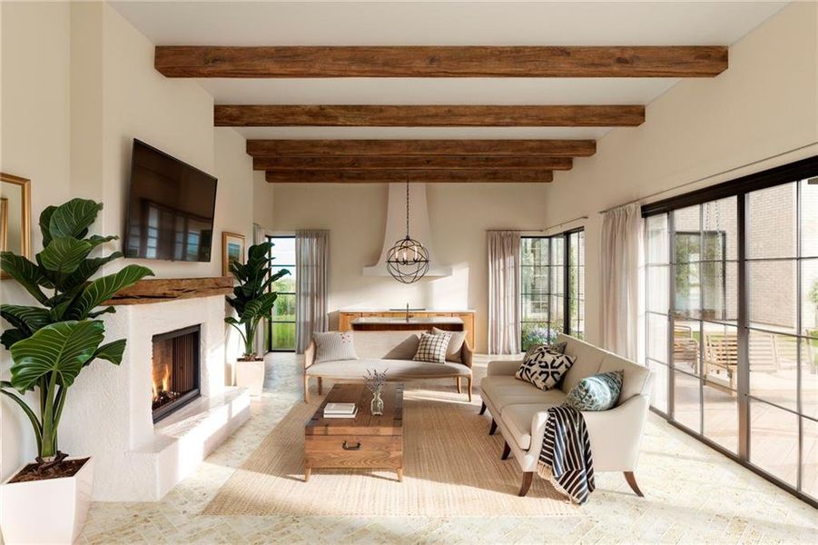 Furnished interior view inside a new home in , Atlanta (Image 12). Furnished interior view inside a new home in , Atlanta (Image 12).