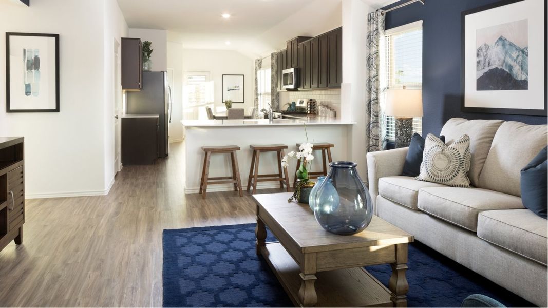 Representative furnished interior of a home built from the Marion by Lennar in The Colony: Ridgepointe and Claremont Collections, Bastrop (Image 9).