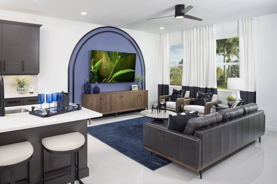 Furnished interior view inside a new home in Westlake, Loxahatchee (Image 4).