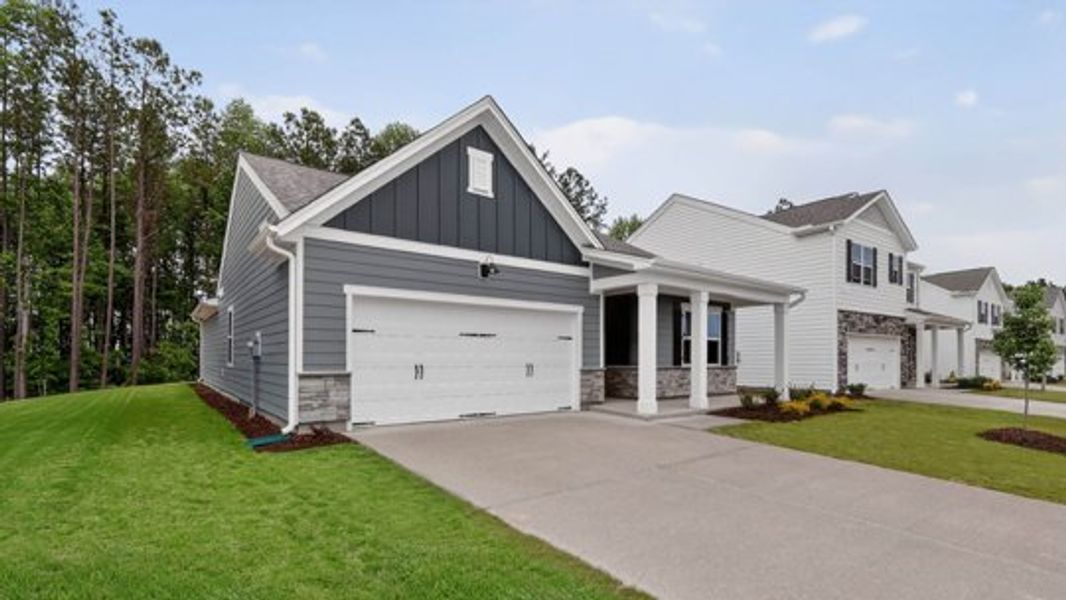 Front exterior of a new home in East Ridge, Ayden, NC, highlighting curb appeal (Image 23).