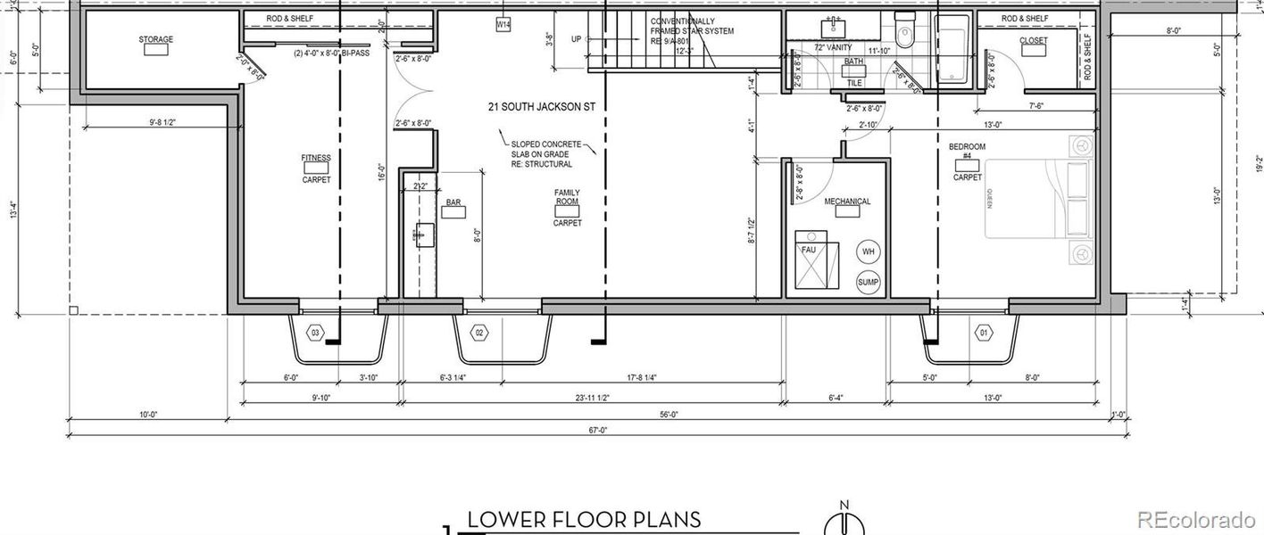 2D floor plan layout of this home in , Denver, CO (Image 3).