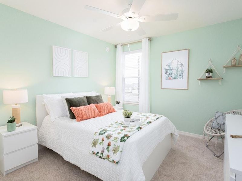 Secondary bedrooms provide space for everyone in your household - Wesley II by Highland Homes Secondary bedrooms provide space for everyone in your household - Wesley II by Highland Homes