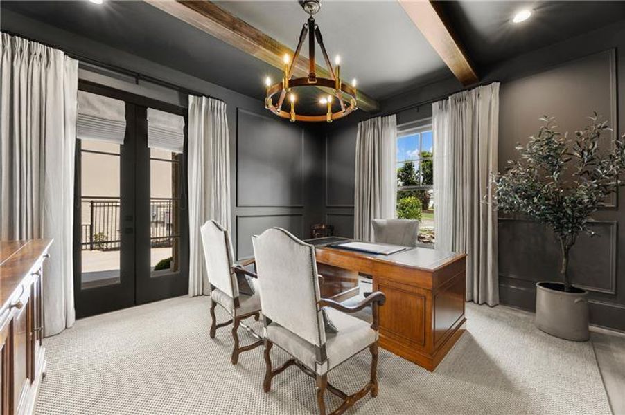 Furnished interior view inside a new home in Manor Estates, Alpharetta (Image 10).