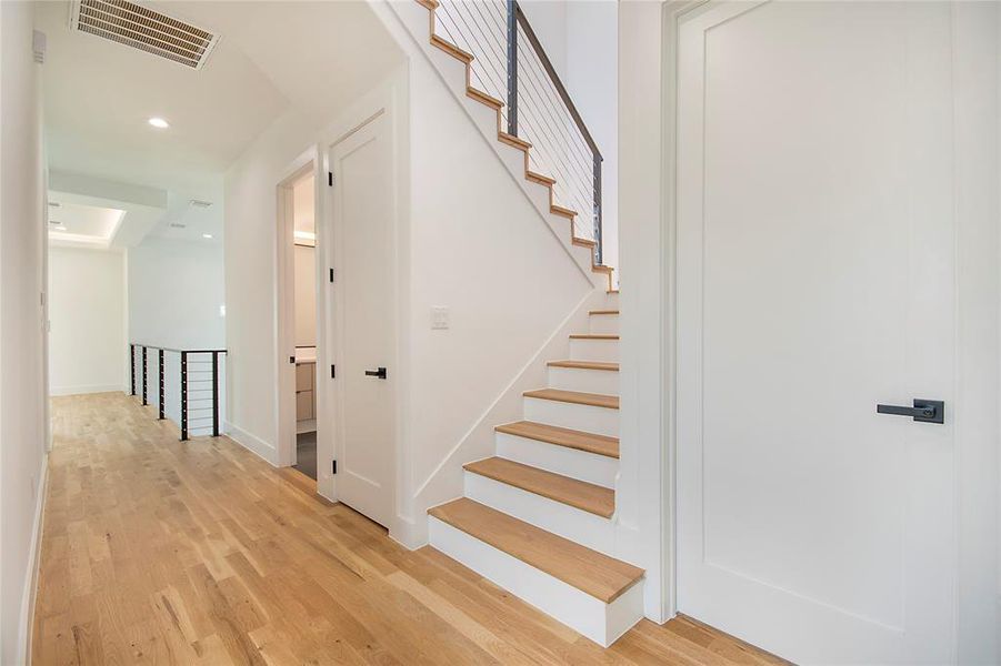 Stairs leading to rooftop