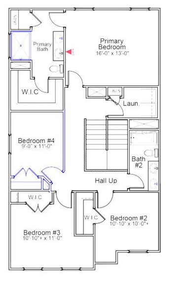 2D floor plan layout of this home in Central Creek, Goose Creek, SC (Image 3).