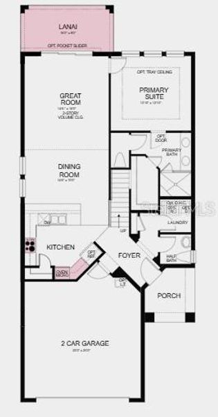 2D floor plan layout of this home in Center Lake Ranch Community Group Page, St. Cloud, FL (Image 4).