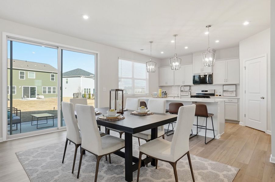 Furnished interior view inside a new home in Waxhaw Landing, Monroe (Image 6).
