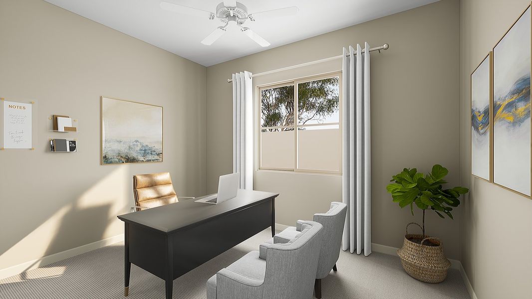 Representative furnished interior of a home built from the Artesa Plan 3515 by Tri Pointe Homes in Waterston Central, Gilbert (Image 10).