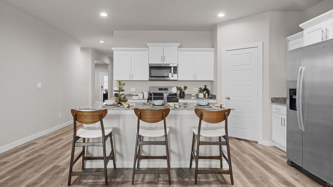 Furnished interior view inside a new home in Mustang Ridge, Andrews (Image 6).