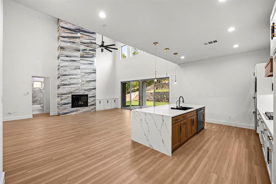 Desirable open concept!