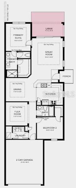 Additional Highlights Include: Covered extended lanai, single pocket interior door.