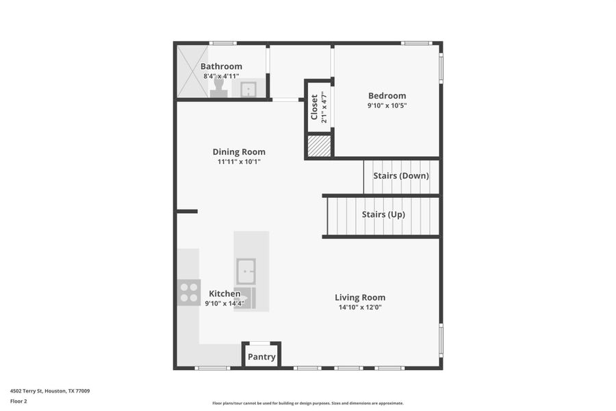 2D floor plan layout of this home in , Houston, TX (Image 5).