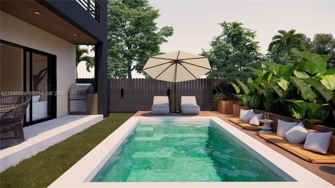 Exterior details and patio area of a home in , Miami (Image 23).