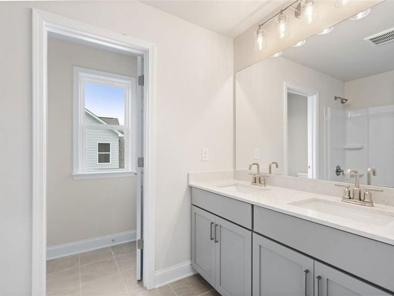 Furnished interior view inside a new home in Wehunt Meadows, Hoschton (Image 13).