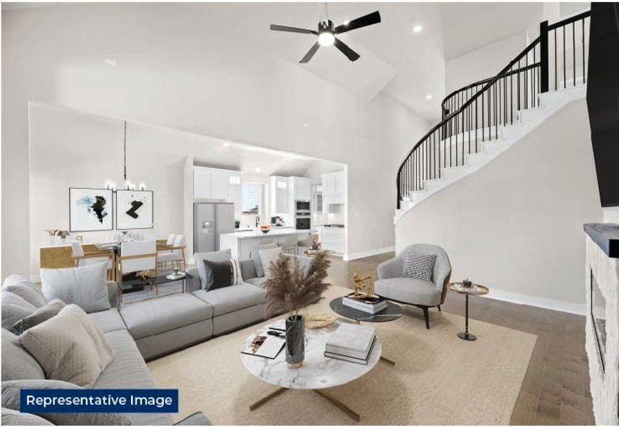 Representative furnished interior of a home built from the Caroline 2F by First Texas Homes in The Villages of Hurricane Creek, Anna (Image 9).