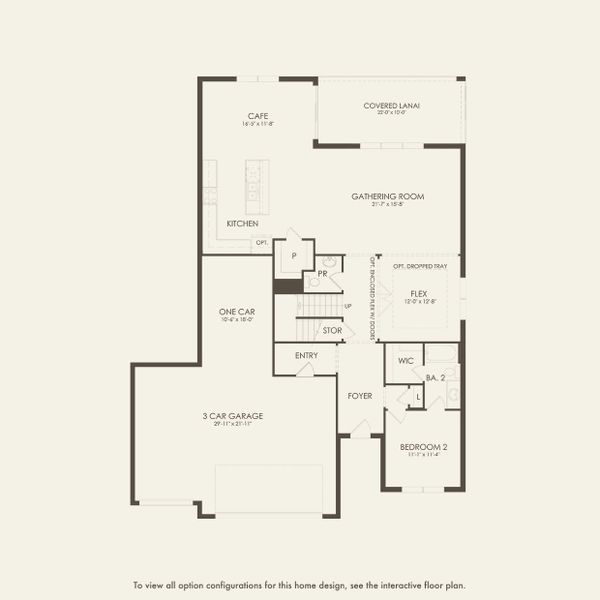 2D floor plan layout for the Yorkshire by Pulte Homes in Waterset, Apollo Beach, FL (Image 4).