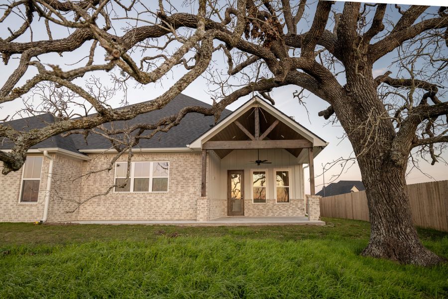 Representative exterior details of a home built from the The Addison by Reece Homes in Pebble Creek, College Station (Image 31).
