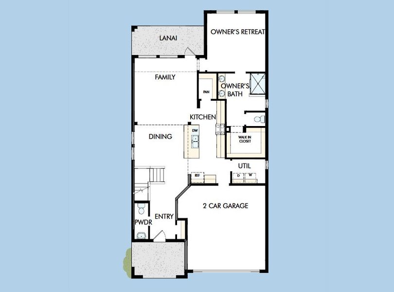 2D floor plan layout for the The Zander by David Weekley Homes in Eastlyn, Bradenton, FL (Image 4).