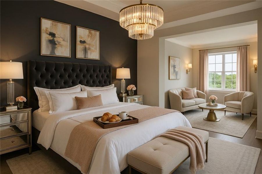 Furnished interior view inside a new home in The Hills at Cedar Creek, Winder (Image 7).