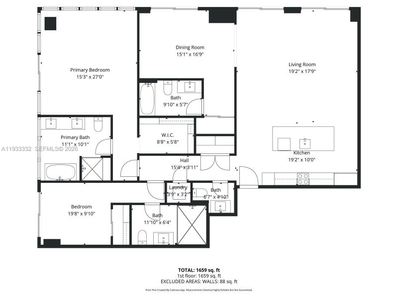 2D floor plan layout of this home in , Miami, FL (Image 6).