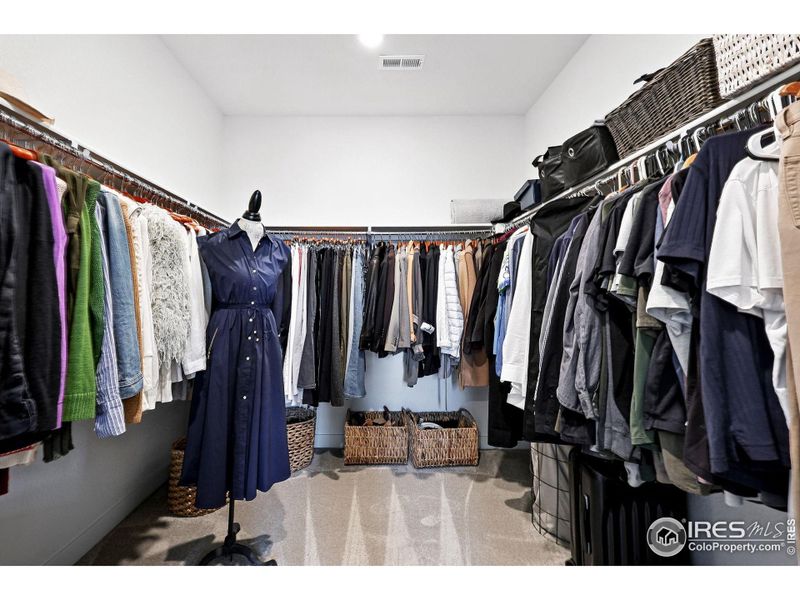 Primary large walk in closet