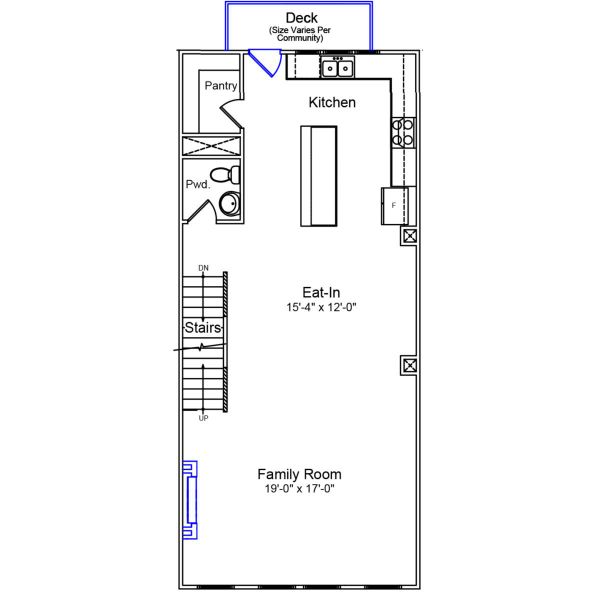 2D floor plan layout of this home in Nichols Landing, Charlotte, NC (Image 3).