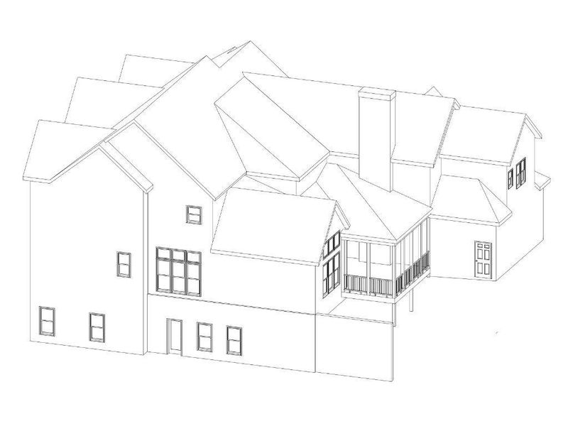 Exterior rendering of this home design in , Marietta, GA (Image 3).