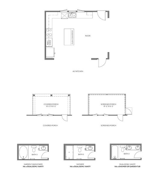 2D floor plan layout for the Calgary by True Homes in Westbrook Falls, Colfax, NC (Image 7).