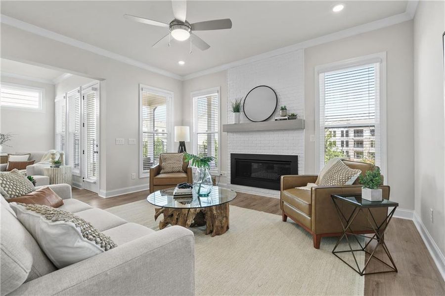 Furnished interior view inside a new home in Promenade at Sawnee Village, Cumming (Image 39). Furnished interior view inside a new home in Promenade at Sawnee Village, Cumming (Image 39).