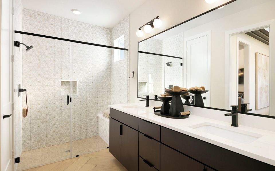 Furnished interior view inside a new home in Elyson, Katy (Image 12).