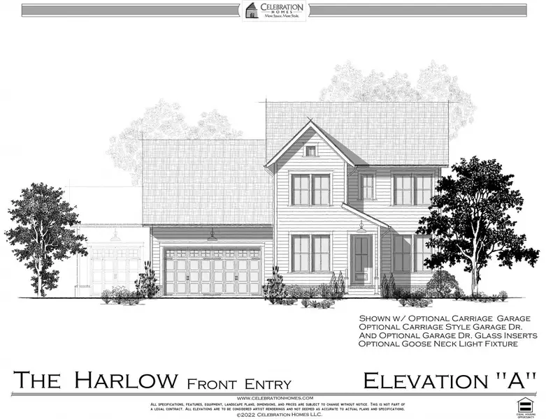 Representative rendering of the exterior for the Harlow by Celebration Homes (Image 2).