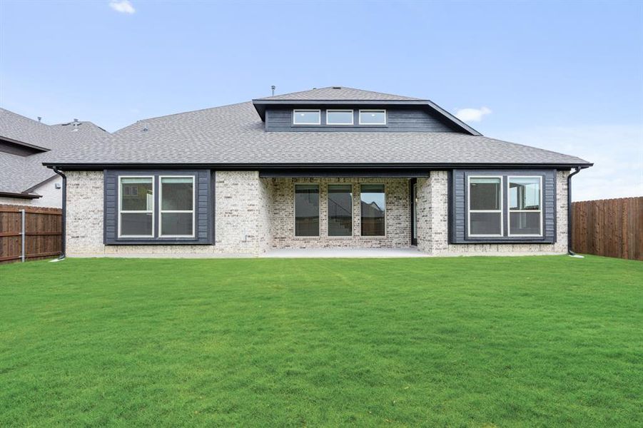 Exterior details and patio area of a home in Wildflower Ranch 60-65, Fort Worth (Image 26). Exterior details and patio area of a home in Wildflower Ranch 60-65, Fort Worth (Image 26).