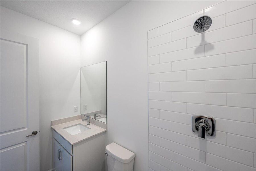 This new single-story home provides ease-of-living with ample room to grow. Down the foyer is a shared open-concept layout situated between the kitchen, dining room and Great Room, with glass-sliders leading out to the covered lanai. On the opposite side of the home are three secondary bedrooms and a privately situated owner’s suite with an adjoining bathroom. A versatile two-car garage provides storage room. Prices, dimensions and features may vary and are subject to change. Photos are for illustrative purposes only.